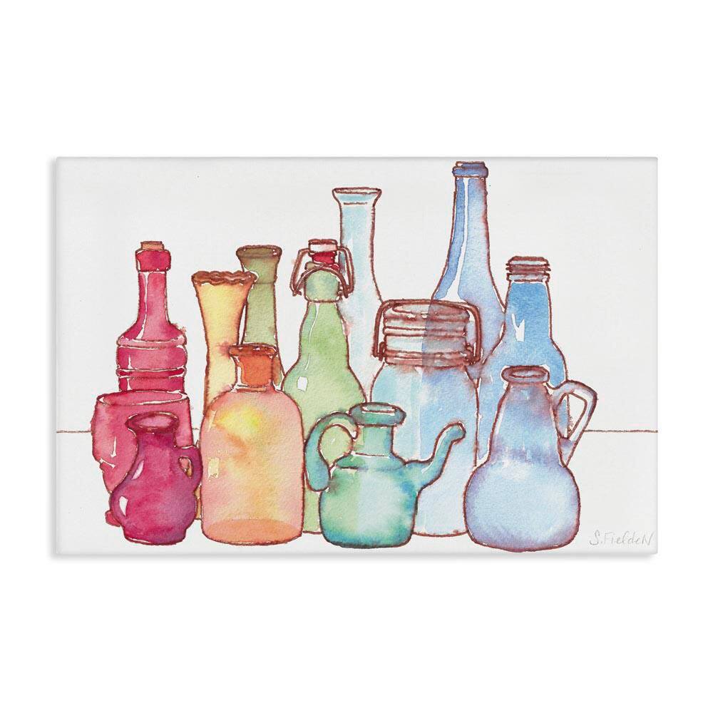 Colorful Vases Collection by Stephanie Fielden Unframed Abstract Graphic Art Print 20 in. x 30 in. price history on PriceWatchPro
