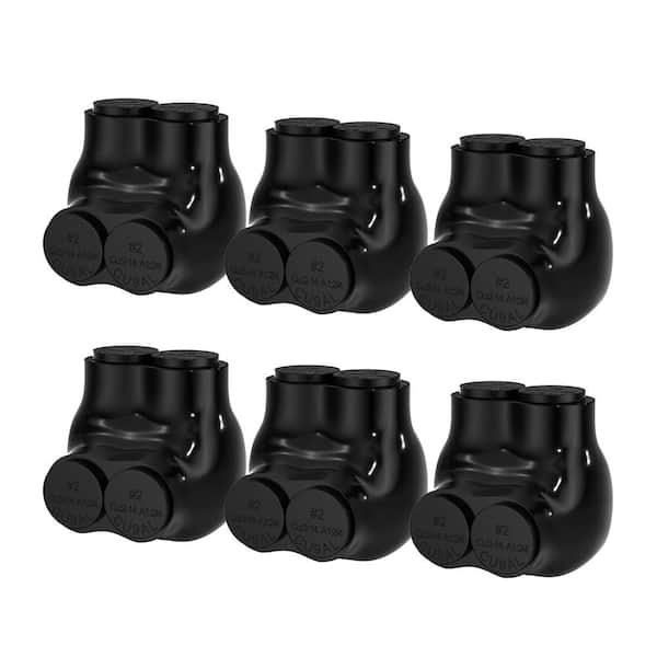 2-Port Al/Cu Wire Connector 2-14 AWG, Insulated, Hex Key-6 Pack