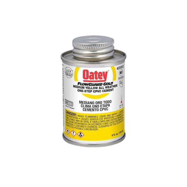 Oatey FlowGuard Gold One-Step 4 oz. Medium Yellow All-Weather CPVC Cement