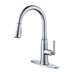 Caldera Single Handle Classic Elegance Pulldown Sprayer Kitchen Faucet in Chrome