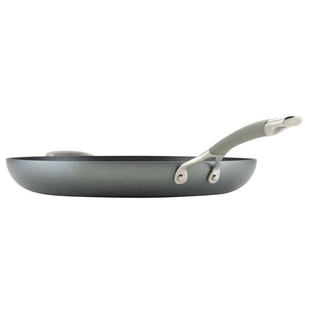 Circulon Gray 14" Hard-Anodized Nonstick Frying Pan with Helper Handle