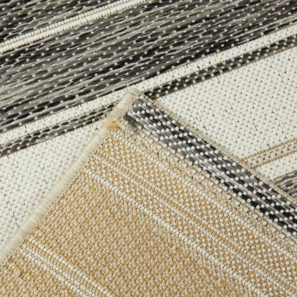 Coastal Stripes Easy-Care Synthetic Area Rug, 8' x 10', Gray
