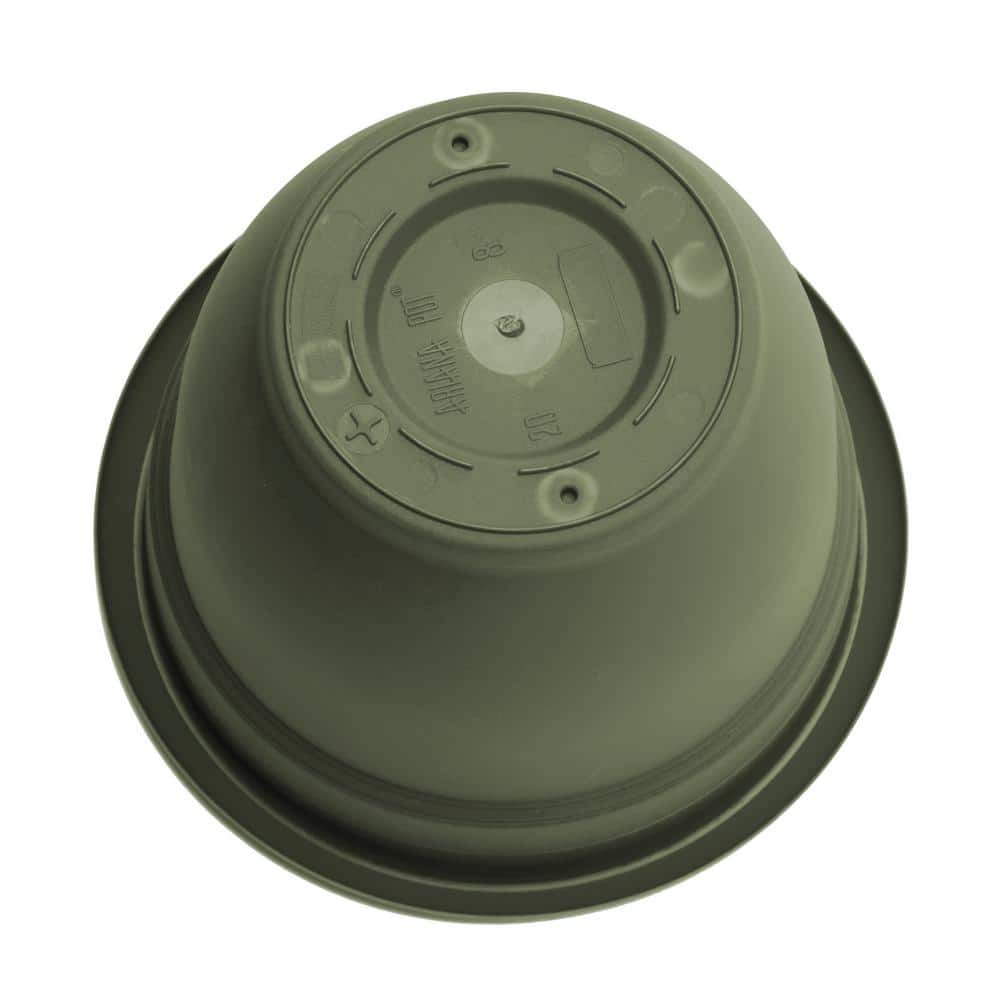 Ariana Thyme Green Resin Bell Planter for Indoor & Outdoor, 10.2" H x 12" D