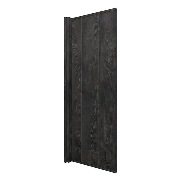 24 in. x 48 in. Charcoal Black Solid Pine Wood Bathroom Urinal Partition Door Slab