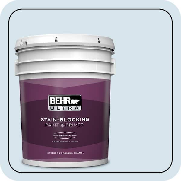 BEHR ULTRA 5 gal. #560C-1 Rain Water Extra Durable Eggshell Enamel Interior Paint & Primer