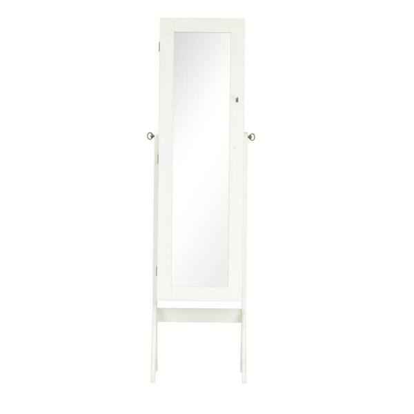 Unbranded Charlotte16 in. x 60 in. Standing Jewelry Armoire in Ivory