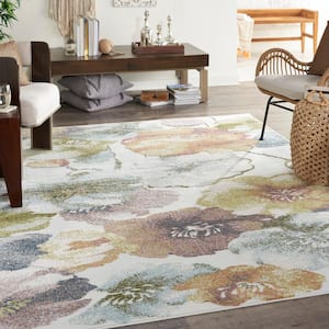 Trance Ivory/Multi 8 ft. x 10 ft. Contemporary Area Rug