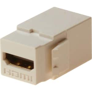 HDMI F/F Feed-Through Snap-In keystone Jack Insert - White