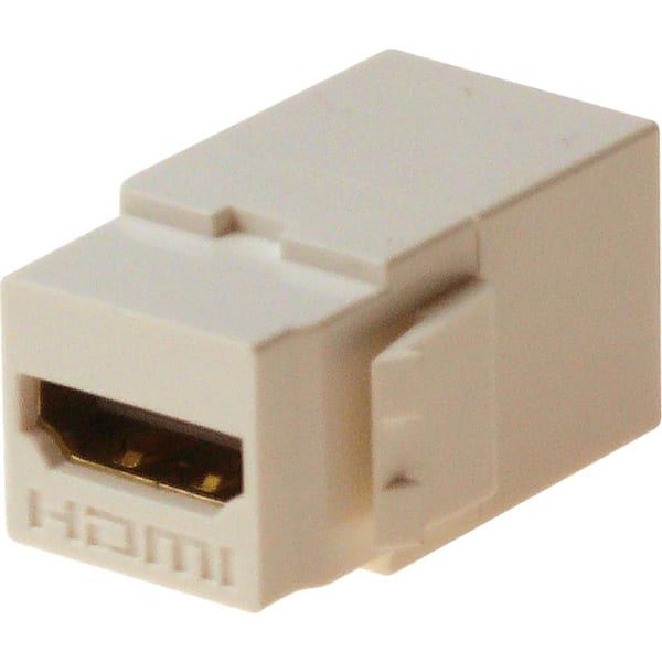 NTW HDMI F/F Feed-Through Snap-In keystone Jack Insert - White