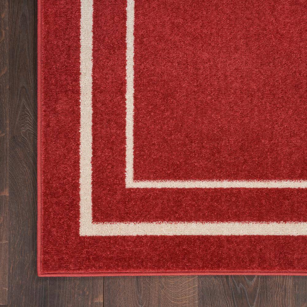 Brick and Ivory Reversible Synthetic Indoor/Outdoor Area Rug 5' x 7'