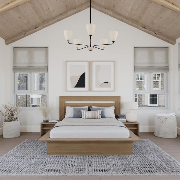 Camden 4-Piece Brown Oak Queen Size Bedroom Set