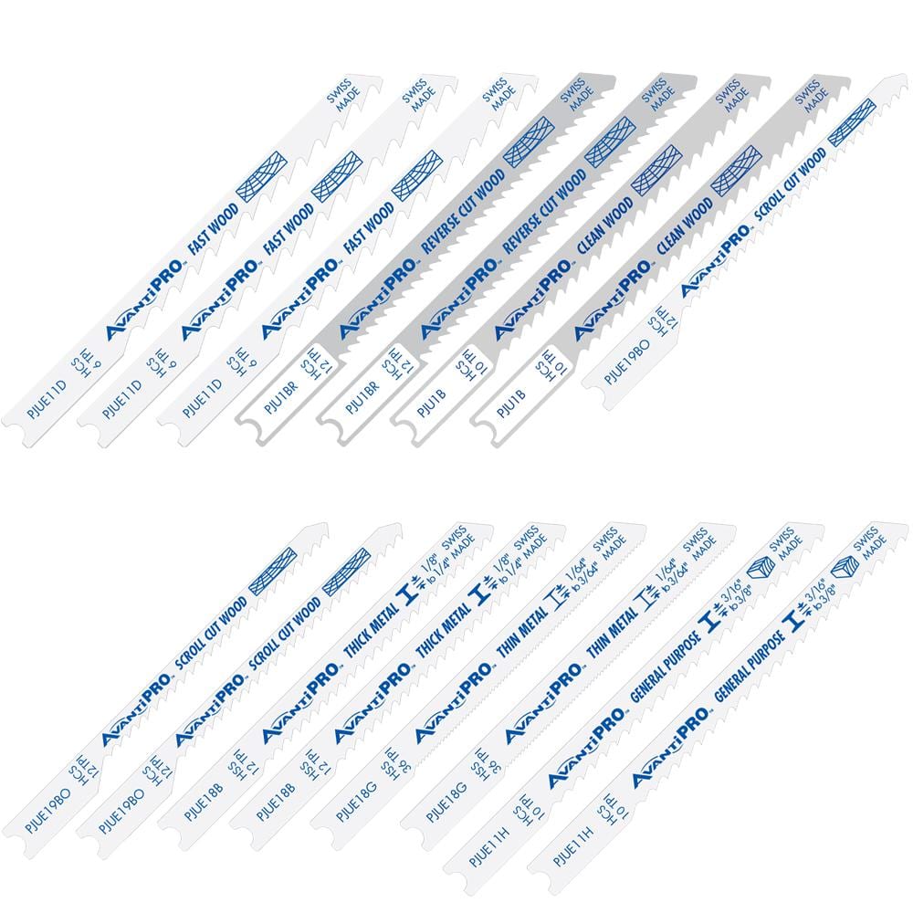 U-Shank Jig Saw Blade Set (16-Piece)