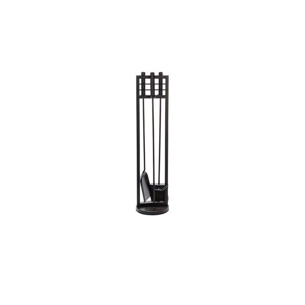 4-Piece Black Fireplace Tool Set with Cylinder Handles price history on PriceWatchPro