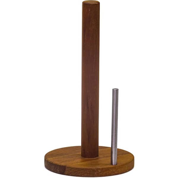 Manada Teak and Stainless Steel Paper Towel Holder