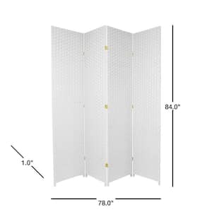 7 ft. White 4-Panel Room Divider