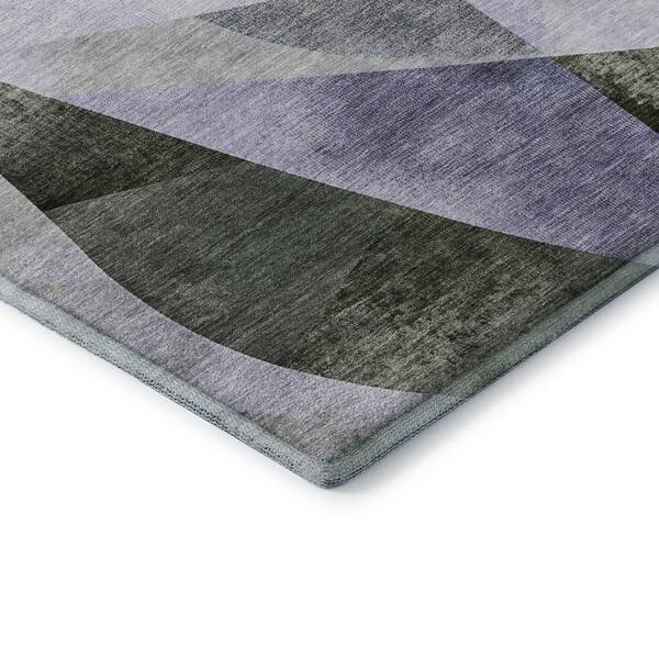 Mayfield Premium Machine Washable Abstract AMF1836 Olive 2 ft. x 3 ft. Area Rug