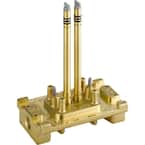 1-Handle Single Post Floor Mount Roman Tub Faucet Rough-In Kit Only with Stops