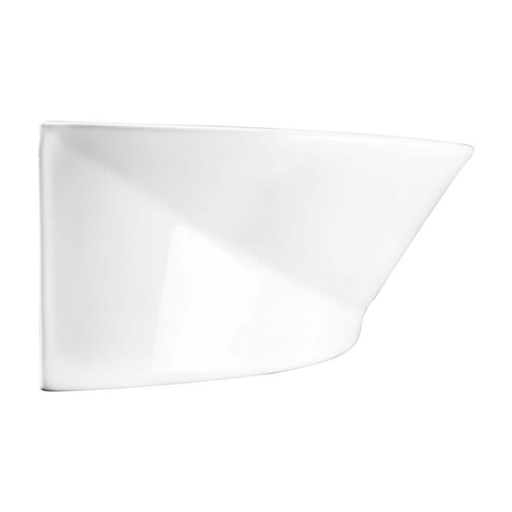 Juniper White Ceramic Wall-Mount Bathroom Sink with Reno-Gloss Finish