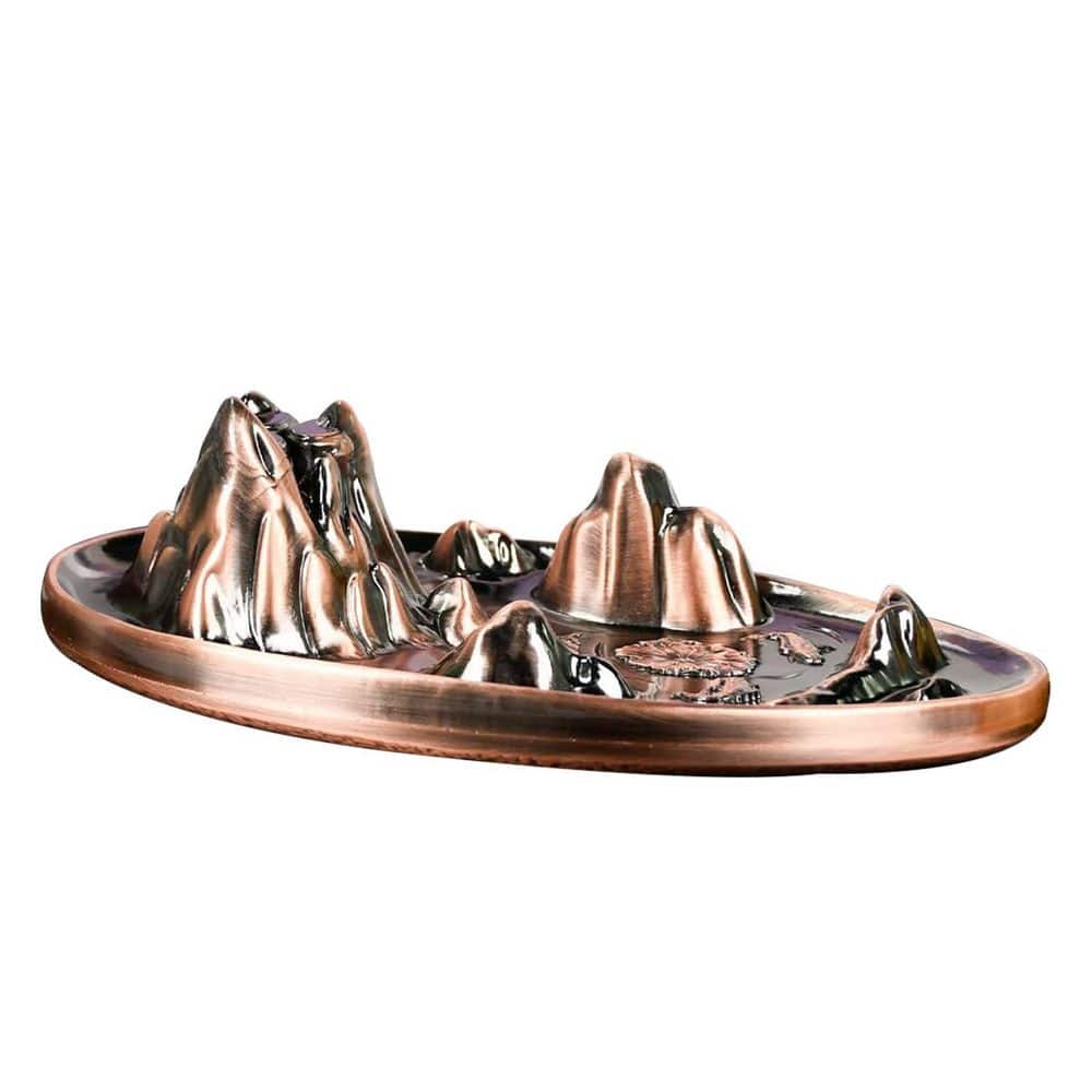 Afoxsos Metal Zinc Alloy Incense Waterfall Fountain Holder with