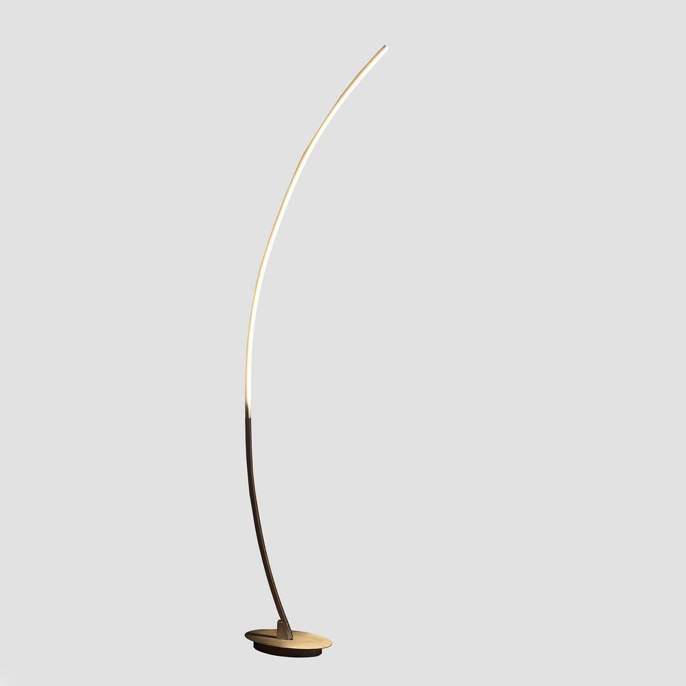 62.25-Inch Brushed Nickel Arc LED Floor Lamp
