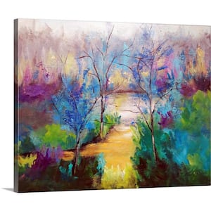 GreatBigCanvas Blue Design by Megan Duncanson Canvas Wall Art  1906791_24_24x20 - The Home Depot