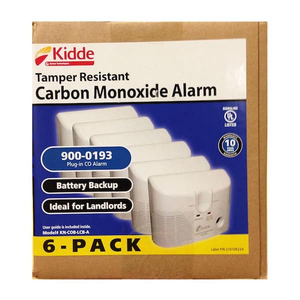 Firex Plug-In Carbon Monoxide Detector with AA Battery Backup (6-Pack)