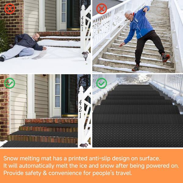 thumbnail image 2 of Snow Melting Mats Outdoor - PVC Winter Heated Track Mat 2 of 11