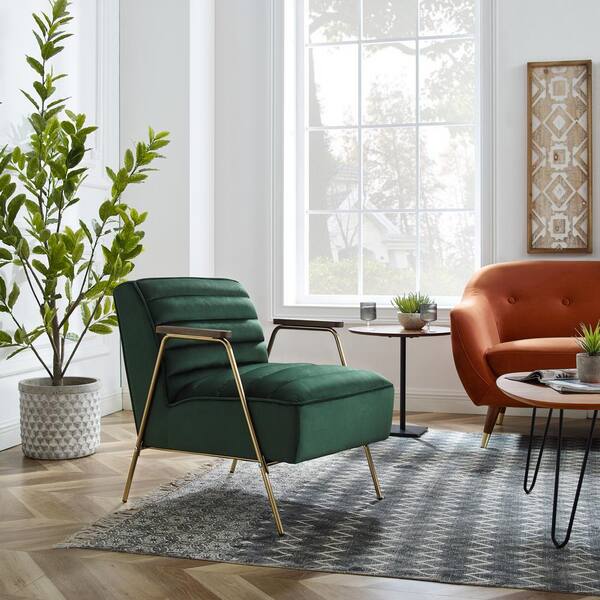 west elm green accent chair