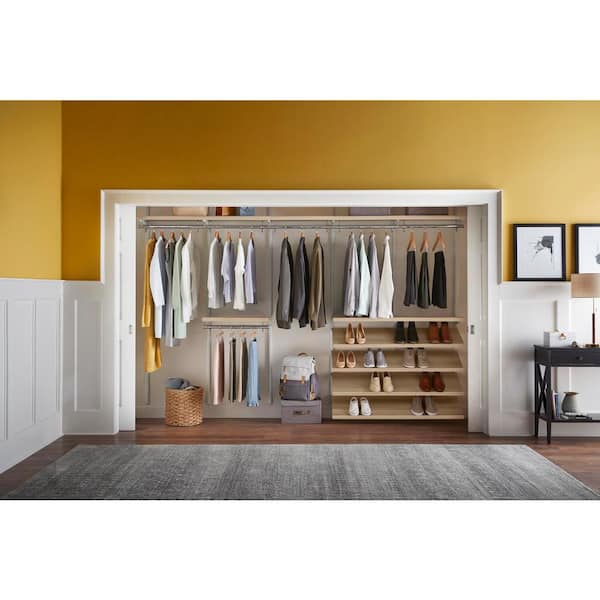 Everbilt Genevieve 10 ft.Birch Adjustable Closet Organizer Double