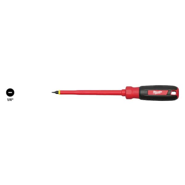 Milwaukee 1/4 in. Slotted 6 in. 1000V Insulated Flat Head Screwdriver