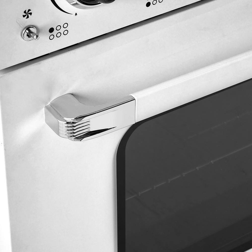 Marshmallow White 36" Retro Freestanding Gas Range with Convection Oven