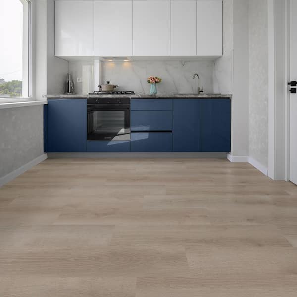 Praline White Oak 22 MIL x 8.7 in. W x 48 in. L Click Lock Waterproof Luxury vinyl Plank Flooring (20.1 sq. ft./Case)