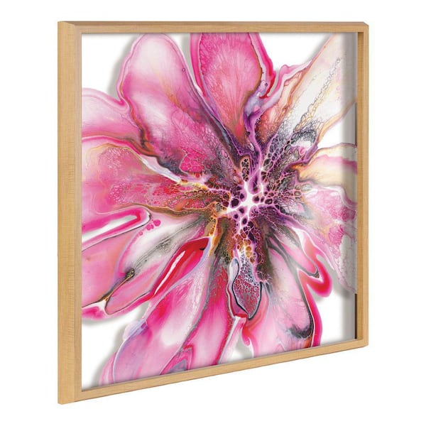 Kate and Laurel Blake Pink Blooms by Xizhou Xie Framed Art Print 24 in. x 24 in.