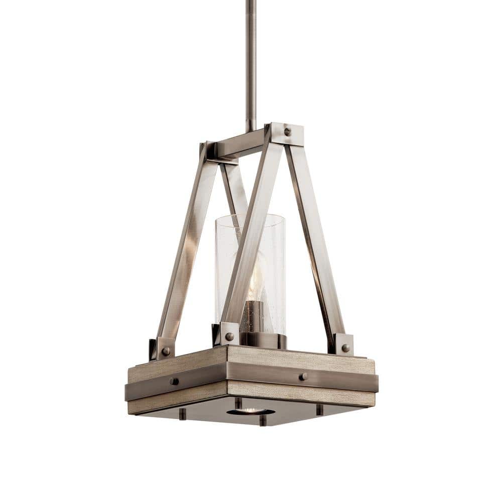 Classic Pewter Glass Mini Pendant Light