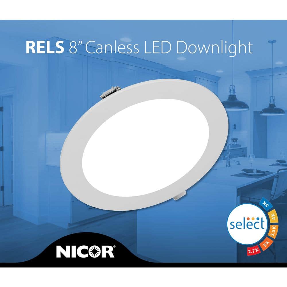 8.9'' White Aluminum LED Canless Recessed Lighting Kit