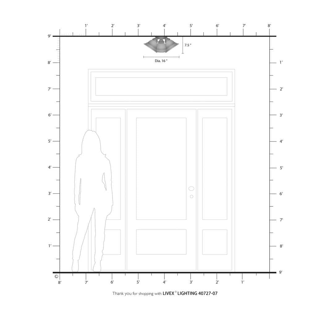 Wynnewood Bronze 3-Light Flush Mount with Gray Marble Glass
