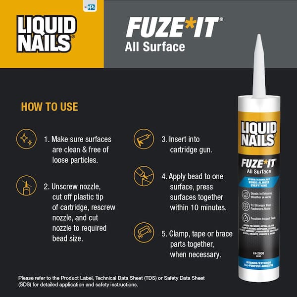 LIQUID NAILS 10 Oz. Projects And Foam Board Adhesive | Do it Best