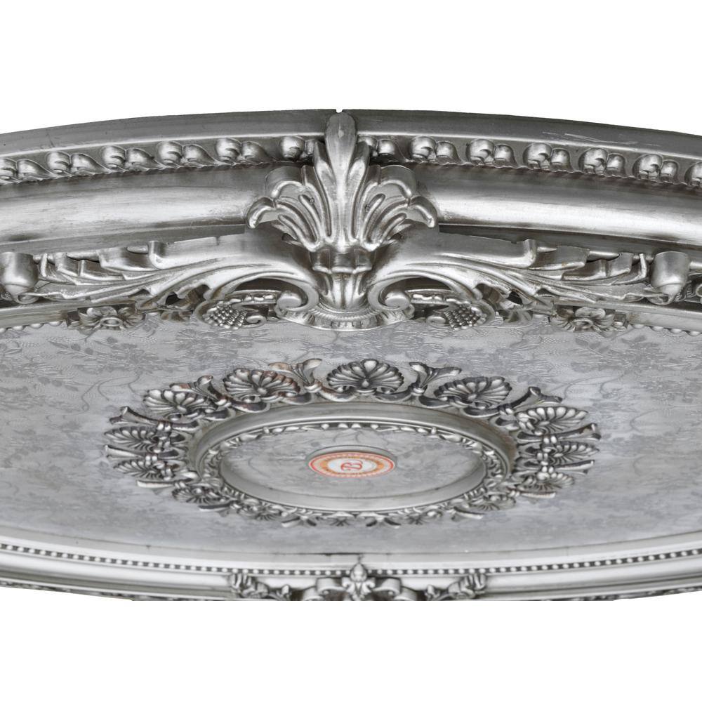 Antique Silver Oval Polystyrene Ceiling Medallion