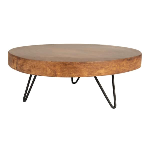 Paulownia Wood Pedestal Decorative Stand, Brown