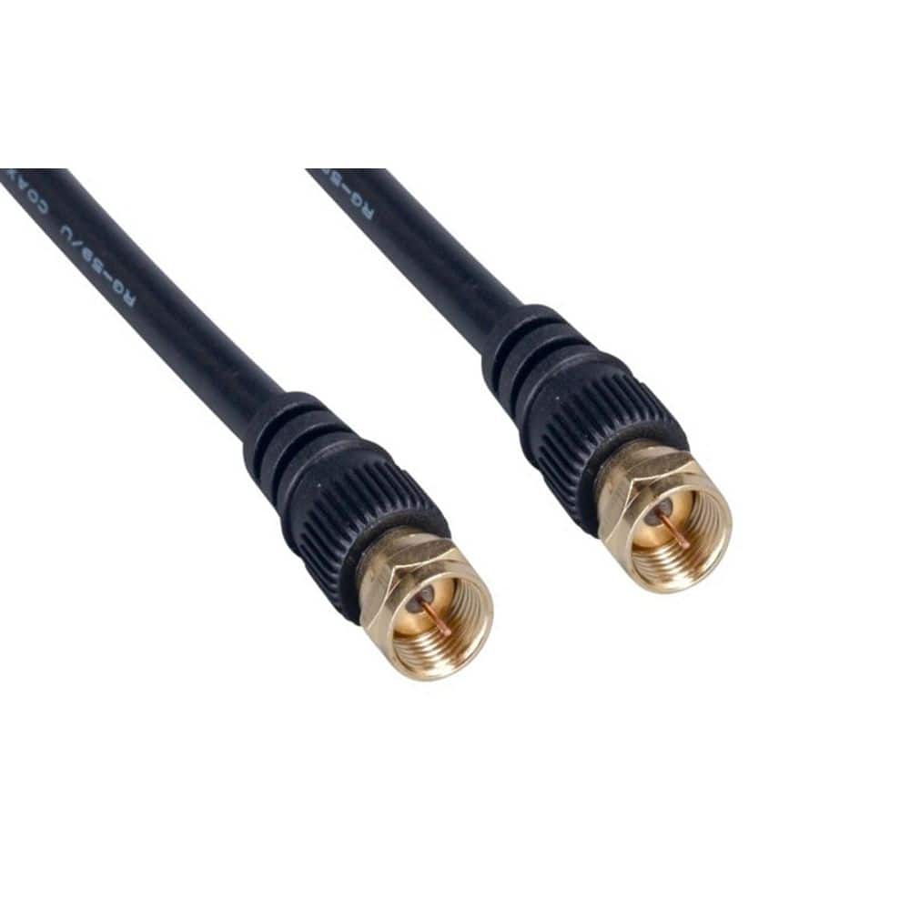 12 ft. RG-59 F-Type Composite Audio / Video Screw-on Cable Black 10-Pack price history on PriceWatchPro