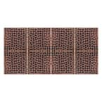 3 in. x 3 in. Hammered Copper Decorative Wall Tile in Oil Rubbed Bronze (8-Pack)