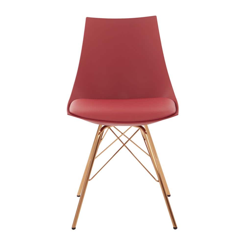 Rose Spot 20" Faux Leather Metal Accent Chair