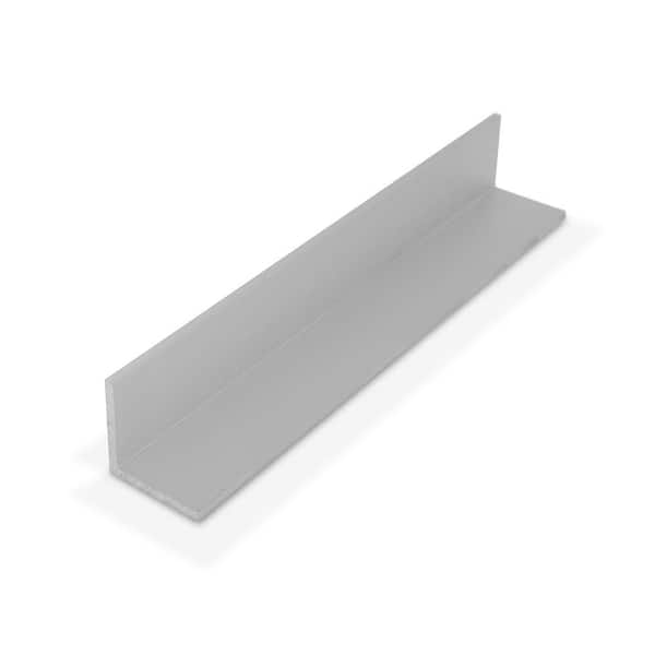 3-Pack 1-1/4 in. D x 1-1/4 in. W x 48 in. L Finished Clear Anodized Satin Aluminum Angle Moulding