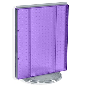 20.25 in. H x 16 in. W Revolving Pegboard Counter Display Purple