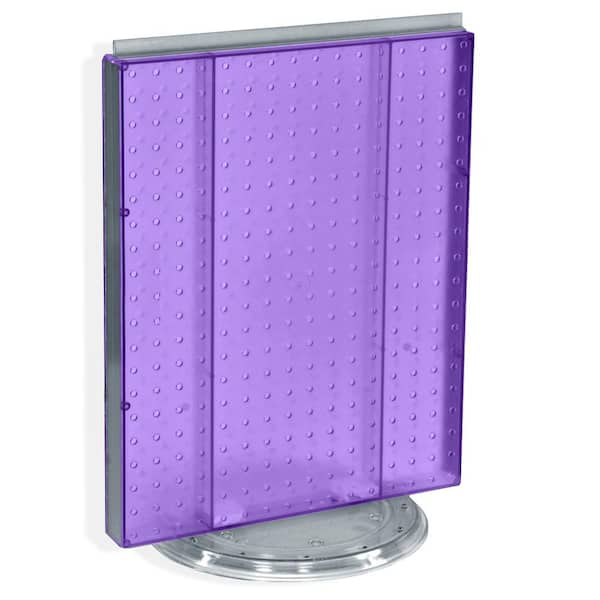 Azar Displays 20.25 in. H x 16 in. W Revolving Pegboard Counter Display Purple