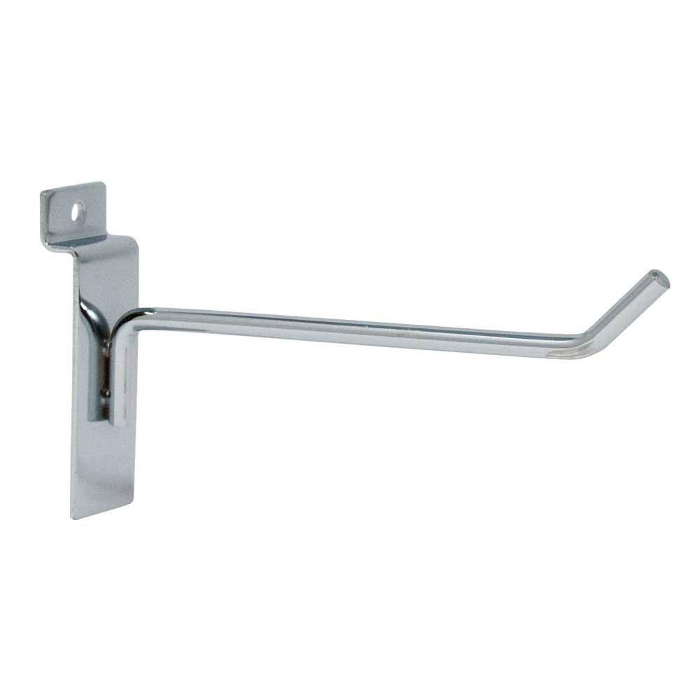 6 in. L x 1/4 in. Wire Slatwall Hook, Chrome (100Pack) A01845