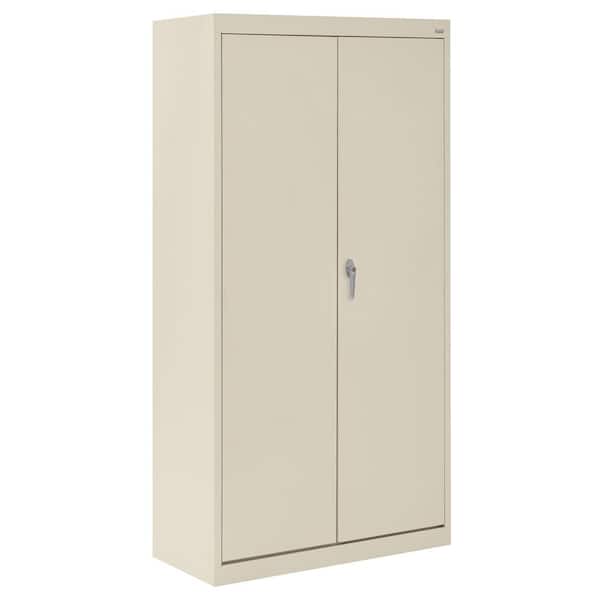 Sandusky Value Line Series 3-Shelf 24-Gauge Garage Freestanding Storage Cabinet in Putty ( 30 in. W x 66 in. H x 18 in. D )
