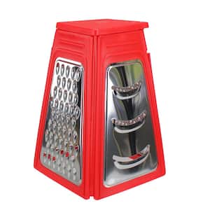 8.25 in. Red Collapsible Box Kitchen Grater