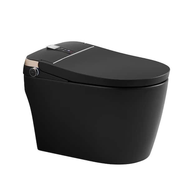 Boosicavelly Elongated Bidet Toilet 1.28 GPF Matte Black with Heated, Deodorizing, Soft Close