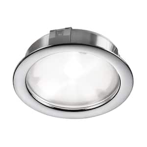 2.64 in. Lens LED Puck Light 3000K New Construction or Remodel White Integrated Recessed Light Kit